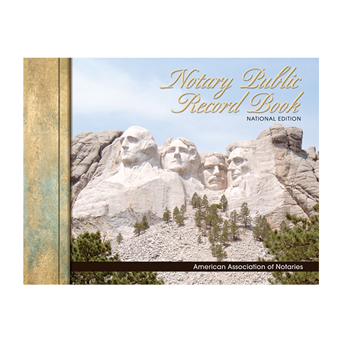 Nebraska Notary Public Record Book (Journal) - Mount Rushmore Memorial Cover