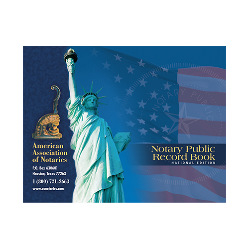 Nebraska Notary Public Record Book (Journal ) - Statue of Liberty Blue Cover