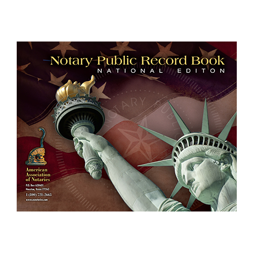 Nebraska Notary Public Record Book (Journal ) - Statue of Liberty Brown Cover